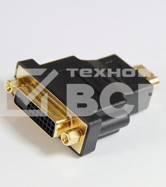Переходник HDMI/DVI-D 19M/25F VCOM позолоченные контакты, VAD7819