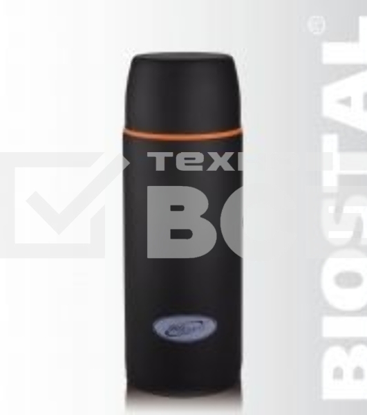 Термос BIOSTAL-СПОРТ NBP-750C 0.75 л, черн, узкое горло, нерж.,мат. покр,крышка-чашка,доп.пласт.крышка. (в уп. 12 шт)