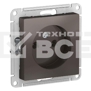 Механизм розетки 1-м СП ATLAS DESIGN без заземл. 16А мокко SchE ATN000641