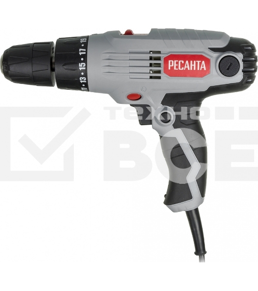 Дрель-шуруповерт Ресанта СШ-550-2 75/16/1, Сетевая, 550Вт