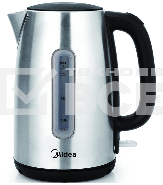 Чайник электрический Midea MK-8028 1.7л. 2200Вт серебристый (корпус: нержавеющая сталь)