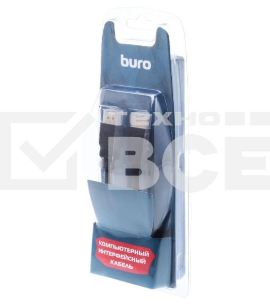 Кабель аудио-видео Buro HDMI (m)/HDMI (m) 1.8м. феррит.кольца позолоченные контакты черный