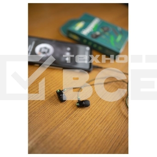 Наушники вакуумные AUX разъем с МК без рег.громкости длина 1.1м More Choice G26 (Green)