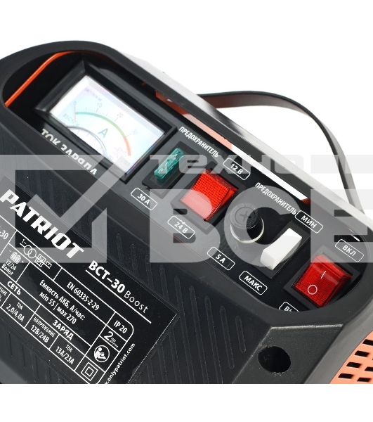Устройство пуско-зарядное PATRIOT BCT-30 Boost 220В±15% 900Вт 12/24В зарядmax23А 55-270А/ч 7.3кг