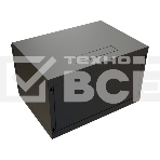 Шкаф коммутационный WRline (WR-TW-0645-SR-RAL9004) настенный 6U 600x450мм пер.дв.металл 2 бок.пан. 60кг черный 370мм 367мм IP20 сталь, фото4