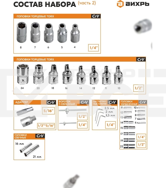 Набор инструментов 73/6/7/8