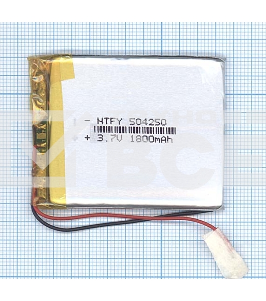 Аккумулятор Li-Pol (батарея) 5*42*50мм 2pin 3.7V/1800mAh