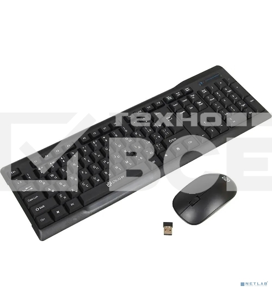 Беспроводной комплект клавиатура + мышь Oklick 230M Black 2.4ГГц Nano Receiver USB