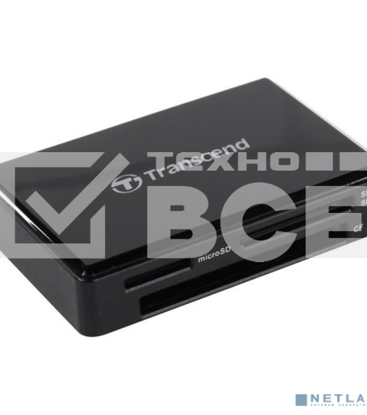 Кард-ридер Transcend черный, All-in-One cardreader, USB 3.1 Gen 1