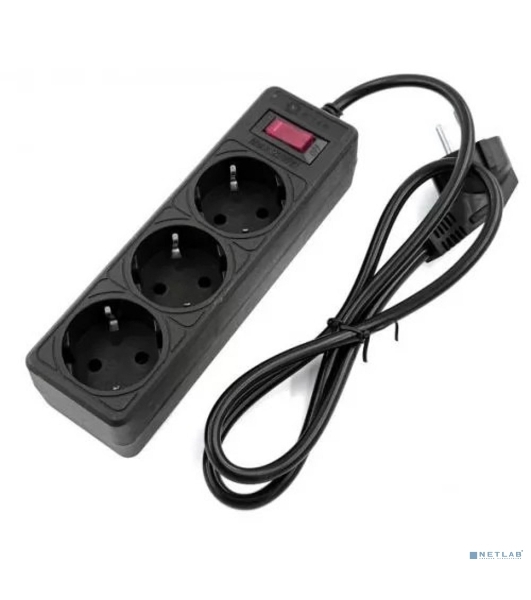 Сетевой фильтр 5bites GARDA SP3B-510 3S / 3*0.75мм2 / 1м / черный