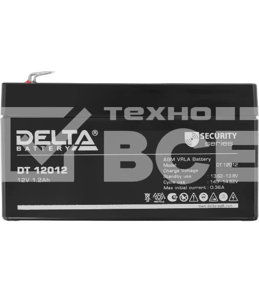 Батарея Delta DT 12012 (12V, 1.2Ah)