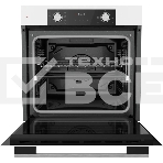 Встраиваемый духовой шкаф HF 608 W 60 см, 80 л, 6 режимов, каталитическая очистка, поворотные переключатели, телескопические направляющие на 1 уровне, белый цвет, фото3