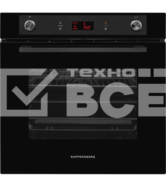 Встраиваемый духовой шкаф Kuppersberg HM 629 Black 60 см, 70 л, 9 режимов, гидролизная очистка, черный