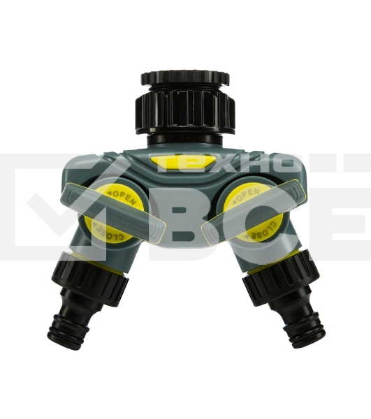 Разветвитель 2-канальный на кран 1/2'-3/4' Профи ЧЕТЫРЕ СЕЗОНА