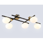 Светильник Ambrella light LH51015/5 BK/BS/FR черный/латунь/белый матовый G9*5 max 28W 800*560*170, фото7