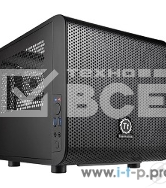 Компьютерный корпус Case Tt Core V1 CA-1B8-00S1WN-00 mATX/ win/ black/ USB3.0/ no PSU