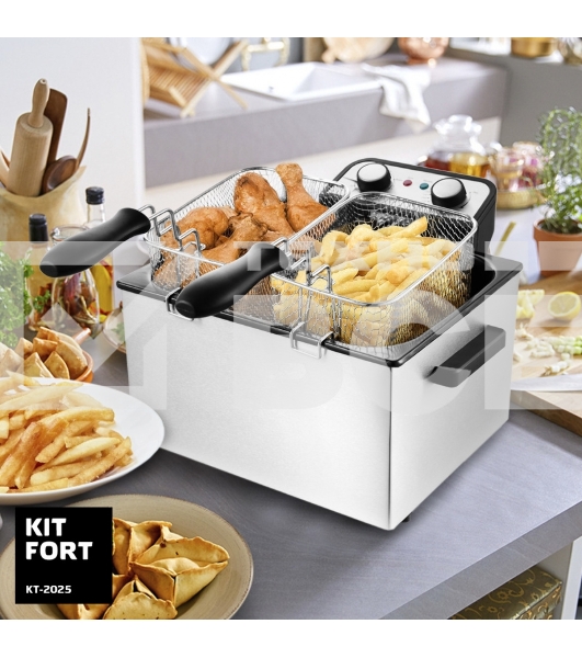 Фритюрница Kitfort КТ-2025 3270Вт черный/серебристый