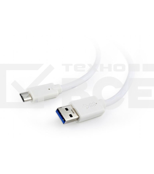Кабель USB Cablexpert CCP-USB3-AMCM-1M-W, USB3.0 AM/USB Type-C, 1м, белый, пакет