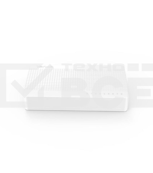 Настольный неуправляемый коммутатор TENDA S108 (mini), 8 портов Ethernet 10/100 Мбит/сек, пластиковый корпус
