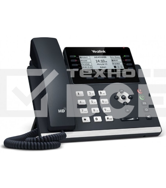 Ip-телфон YEALINK SIP-T43U, 12 аккаунтов, BLF, PoE, GigE, без БП, шт