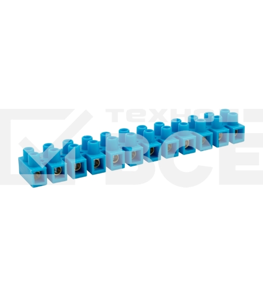 Клеммная винтовая колодка KВ-10 4-10, ток 10 A, полиэтилен синий Rexant (10 шт./уп.)