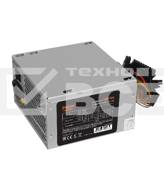 Блок питания ExeGate UNS700 (ES261572RUS-PC), 700Вт, 120мм, серый