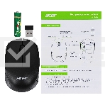 Мышь беспроводная Acer OMR020 черный, 1200 dpi, радиоканал, USB, кнопки - 3, фото5