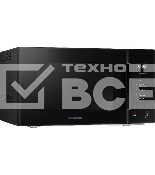 Микроволновая печь Samsung MG23T5018AK/BW черный, 23 л, 800 Вт, переключатели - сенсор
