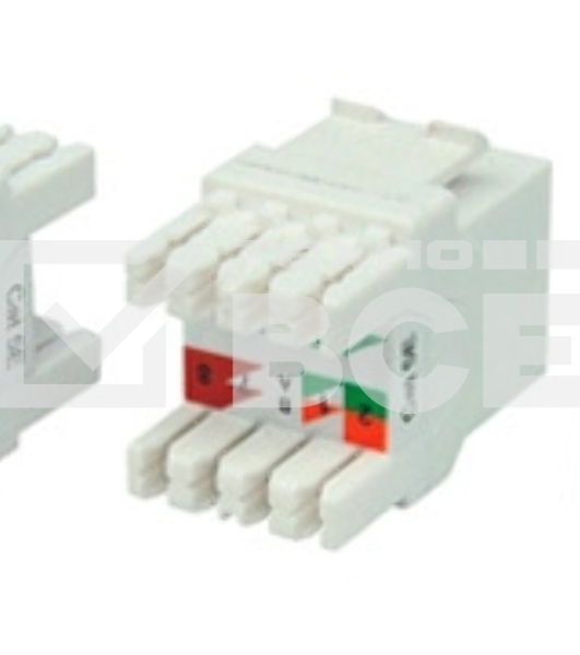 Модуль Hyperline KJ8-8P8C-C5E-180-WH информ. KeystoneRJ45 кат.5E UTP белый (упак.:1шт)