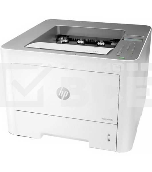 Принтер лазерный HP Laser 408dn (7UQ75A), A4, ч/б, печ. до 40 стр/мин., 1200 x 1200 dpi, USB, RJ-45