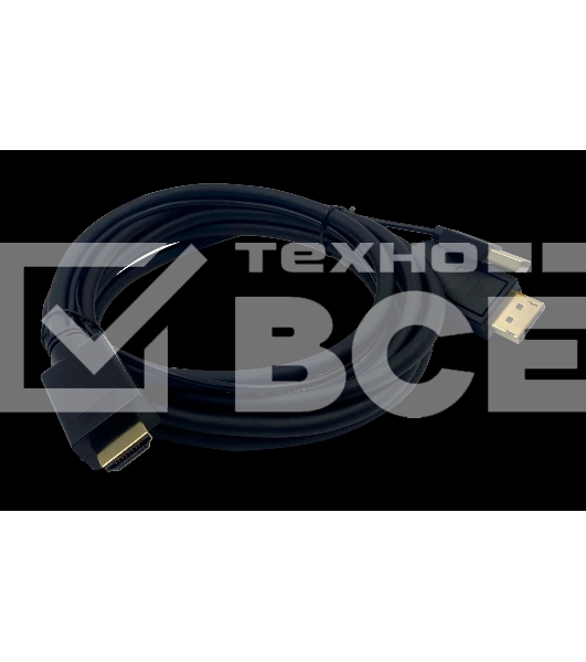 Кабель аудио-видео Buro HDMI (m)/DisplayPort (m) 3м. Позолоченные контакты черный (HDMI-DP-3M)