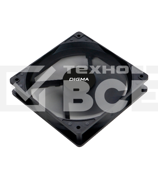 Вентилятор для корпуса Digma DFAN-120-7 черный, 120 мм, 1200 об/мин, 23 дБ, 4 pin