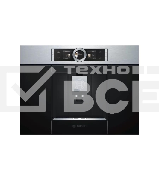 Встраиваемая кофемашина Bosch 59.4x45.5x35.6 см, 1600 Вт, 19 бар, полностью автоматическая, цвет: черный/нерж.сталь