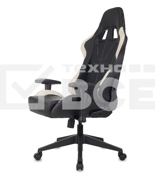 Кресло игровое Бюрократ VIKING 5 AERO WHITE черный/белый искусственная кожа