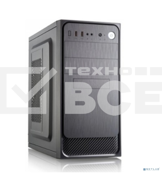 Компьютерный корпус с блоком питания 450Вт. Сase Forza mATX, 450W, 2xUSB3.0, Black, w/o FAN, 12 cm fan PSU, power cord