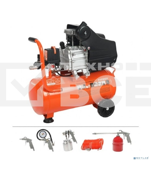 Компрессор PATRIOT EURO 24-240K + набор пневиоинструмента KIT 5В1.5кВт 220В 240л/мин 24л
