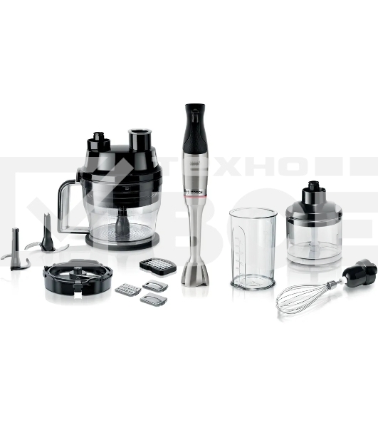 Блендер погружной Bosch MSM6M8X1, 1200Вт, нержавеющая сталь/черный