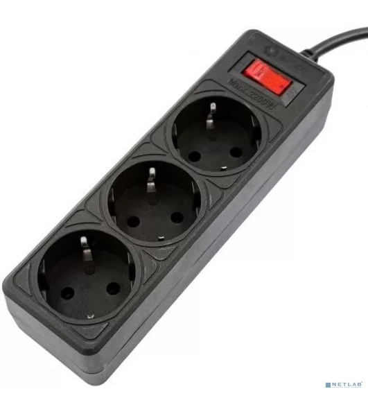 Сетевой фильтр 5bites GARDA SP3B-510 3S / 3*0.75мм2 / 1м / черный