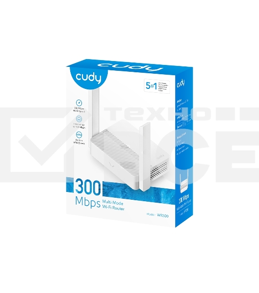 Роутер Cudy WR300 N300 10/100BASE-TX/Wi-Fi белый