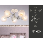 Светильник Ambrella light TR3062/5 WH/SL/FR белый/серебро/белый матовый E27/5 max 40W D615*245, фото6