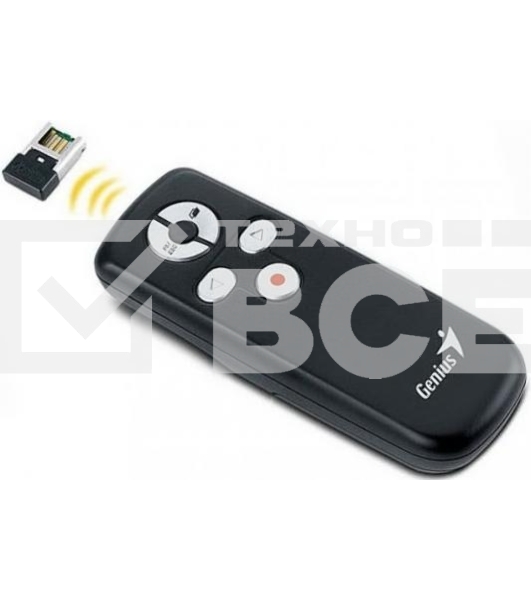 Презентер Genius Media Pointer 100 черный, радиоканал, USB, кнопки - 5