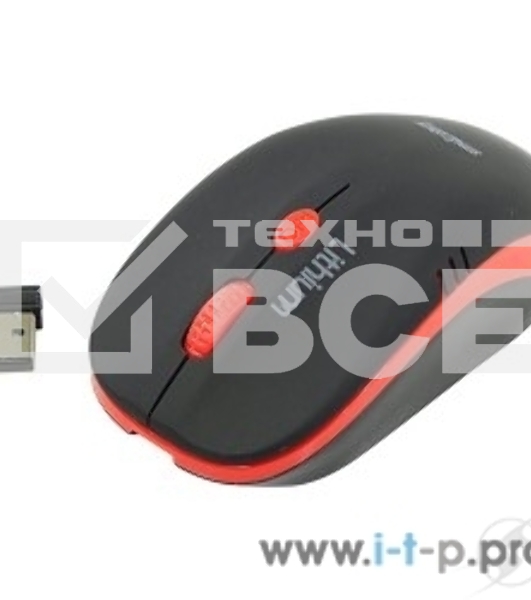 Мышь беспроводная с зарядкой от USB Smartbuy ONE 344CAG черно-красная SBM-344CAG-KR