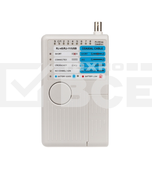 Тестер кабеля универсальный 5 в 1  RJ-45+RJ-11+1394+USB+BNC  3468  Rexant