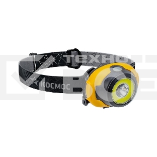 Фонарь налобный 3Вт COB LED 3 режима работы питание 3хAAA КОСМОС KocH103COBLED