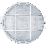 Светильник Navigator ЛОН NBL-R2-60-E27/WH 1х60Вт E27 IP54 (аналог НПБ 1302 бел. круг с решеткой 60Вт), фото 1