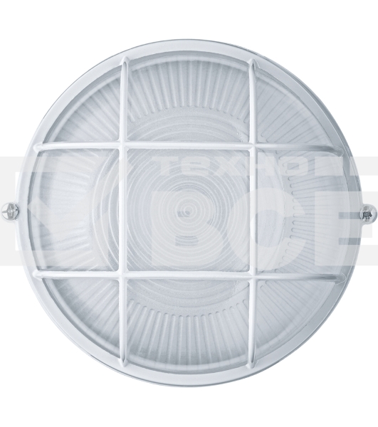Светильник Navigator ЛОН NBL-R2-60-E27/WH 1х60Вт E27 IP54 (аналог НПБ 1302 бел. круг с решеткой 60Вт)