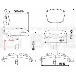 Кресло детское Бюрократ CH-299/ABSTRACT спинка сетка мультиколор сиденье мультиколор абстракция, фото5
