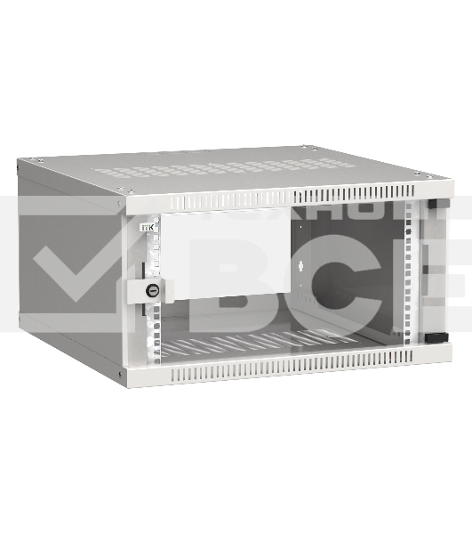 Шкаф ITK LWE3-06U66-GF  LINEA WE 6U 600x600 мм дверь стекло серый