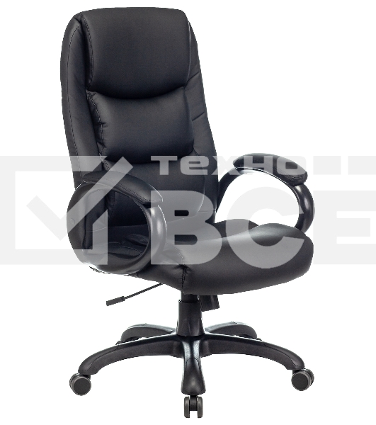 Кресло руководителя Бюрократ CH-S840N/BLACK черный, эко.кожа, крестов. пластик