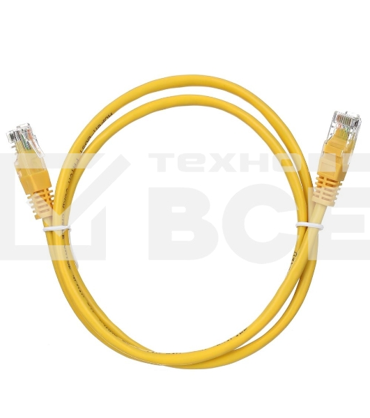 Патч-корд литой Aopen/Qust UTP кат.5е 2м желтый 